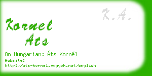 kornel ats business card