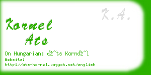 kornel ats business card